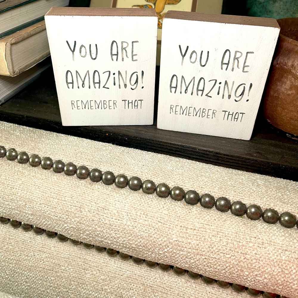 2 “ You are Amazing,remember that” plaques/friendship wooden,small gifts